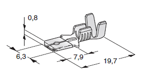 FASTON M630; Cable cross section: 0.5-1; Material: CuZn 