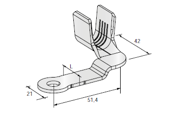 Ring cable lug D21 hole: M8 - cable cross-section: 16-41mm² - material: CuZn-Sn 