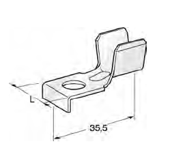 Ring cable lug SQR A - L: 12 - Hole: M5 - Cable cross section: 10-20mm² - Material: CuZn-Sn 