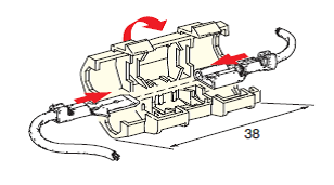 Connector housing FASTON 6.3 cover white 