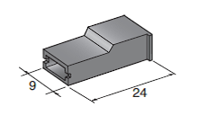 Connector housing FEMALE 6.5 cover black 