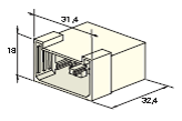6-pin connector housing 