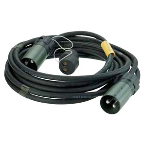 2-pole military connector, 24 V to VG 96 917, connecting cable 2 x 35 mm², 10 m long, with 2 green plugs and 1 coupling