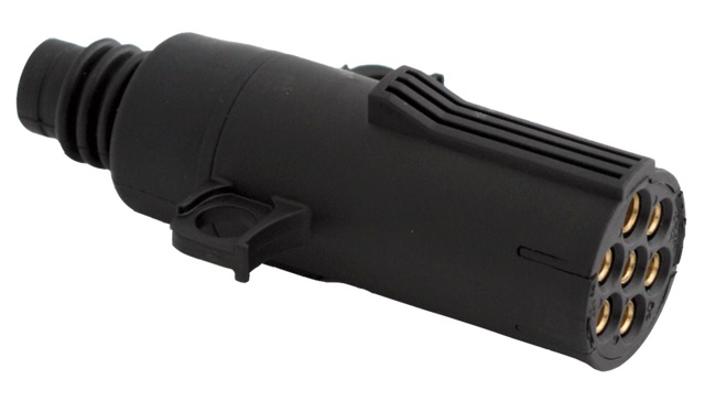 Connector 24V 7-way - Plug ISO 1185 N-Version plastic - with Screw Terminals - with sleeve for cable 10-12mm