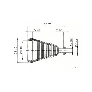 Rubber cap for Superseal, 5-pin