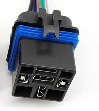 Power Relay Socket - waterproof - without 3 x 9,5mm und 2 x 6,3mm Terminal - 2 x rubber part - without relay (set not pre-mounted!)