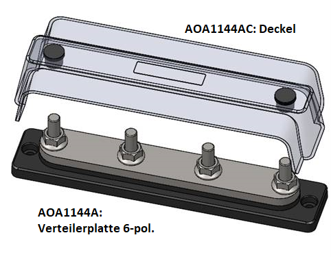 Cover for BusBar 6-way. AOA1144A