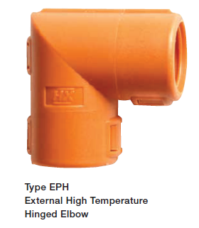 ABB -External Hinged Elbow - Series EPS - 90° NC16-NC08 - PA6 black