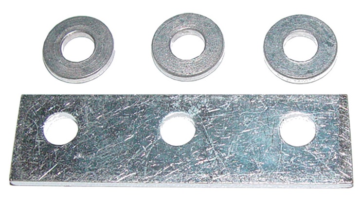 Bus Bar for Midi Fuse Holder - 3-fold - steel tin plated - with 3 washers