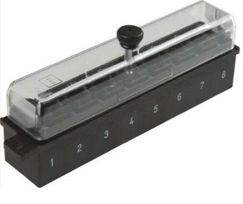 UniVal/normOTO fuseholder with transparent Cover with schrew, 8-pol.