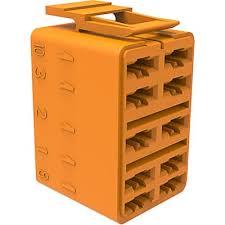 Carling basic housing 10-pin. - Orange