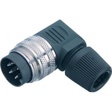[09 0137 72 04] Binder right-angle plug connector, angled Total number of poles: 4 Series (circular connector)