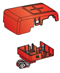 [0100011CX] Fuse holder with cover identical to MTA 0100011 (CBA-W84) with battery terminal for 2 x MidiVal and 1 x MegaVal