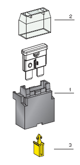 [0100353] UNIVAL holder kit with cover, crimp contacts, mounting plate and SL 