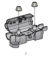 [0100371] MidiVal holder to screw on with nuts - color: black - individually packed in sachets 