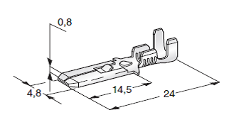 [1101950] PITCH 5 Pitch 5 M480 with notch; Cable cross section: 0.5-1.5; Material: CuZn-Sn 
