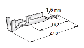 [1105510] For SEAL CONNECTORS Metripack M150; Cable cross section: 0.5-1; Material: CuZn-Sn 