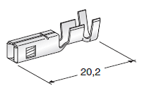 [1105660] For SEAL CONNECTORS Sicma2 F280; Cable cross section: 0.35-0.75; Material: CuZn-Sn 