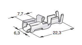 [1107000] FASTON ANTISF F630; Cable cross section: 0.5-1.5; Material: CuZn-Sn 
