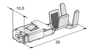 [1107620] MAXI WP F800 with clip; Cable cross-section: 1.5-2.5mm²; Material: CuZn-Sn 