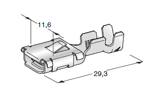 [1107740] Flat receptacle F950 2-4mm² - single item 