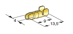 [1201000] PIN TERMINAL L13 M4 - Cable cross-section: 1-2.5mm² - Material: CuZn 