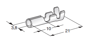 [1201110] PIN TERMINAL L21 F4 - Cable cross-section: 0.5-2.5mm² - Material: CuZn 
