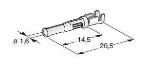 [1201220] PIN Econoseal F15 - Cable cross-section: 0.5-1.5mm² - Material: CuZn-Sn 