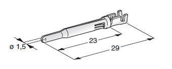 [1201230] PIN Econoseal M15 - Cable cross-section: 0.5-1.5mm² - Material: CuZn-Sn 