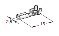 [1301390] FASTON F280; Cable cross section: 0.3-1; Material: CuZn 