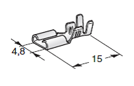 [1301391] FASTON F480 - Cable cross-section: 0.5-1 - Material: CuZn 
