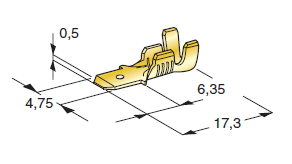 [1301417] FASTON M480; Cable cross section: 0.3-1; Material: CuZn 