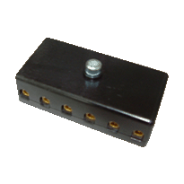 [135100] 4-pin fuse box - Material: Bakelite - Color: black 