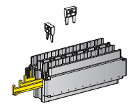 [0101460] Safety holder. for MiniVal 20-way plug-in module for central electrics incl. 4 x secondary lock 