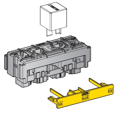 [0101660] Relay socket module MAXI 2-pol. including secondary lock 