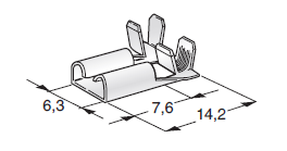 [1701530] FASTON F630 FLAG; Cable cross section: 0.5-1.5; Material: CuZn-Sn 