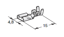 [1701710] FASTON F480 with notch; Cable cross section: 0.5-1; Material: CuZn-Sn coil 