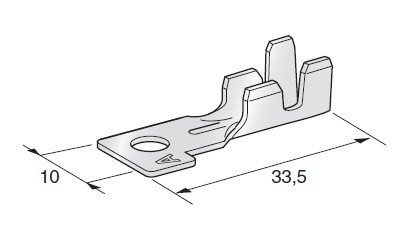 [1705735] Ring cable lug MIDI L33M5 POL.C - cable cross-section: 6-8mm² - spool ware 