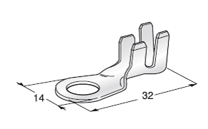 [1706721] GND Fly - Hole M6 - Cable cross section 1-2.5mm² - Material: CuZn-Sn 