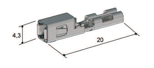 [1708334] MINI 280 MINI 280 DOUBLE; Cable cross section: 2.2-3; Material: CuFe-Sn 