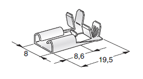 [1951145] FASTON F800 FLAG; Cable cross section: 1-2.5; Material: CuZn-Sn 
