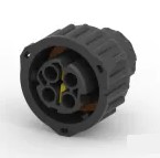 [1-968968-1] Socket housing Round - 2.5MM BU-GEH ASSY4P