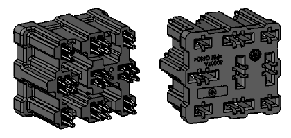 [200300BK] 200300BK Mini relay socket for PCB mounting - 5-pole - press-fit contacts 5 x 6.3mm