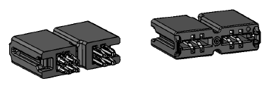 [201200BK] Blade Fuse Holder UniVal/normOTO/ATO for PCB - Press Fit Terminals 2x4 pin