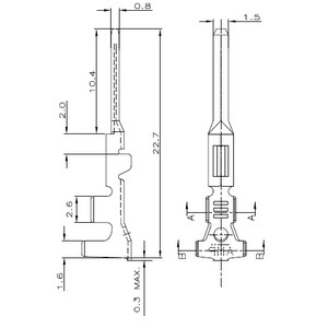 [282109-1LP] Terminal - Male - Superseal 0,75-1,5mm²