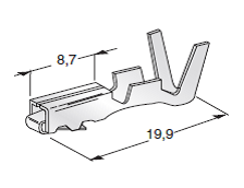 [282466-1] For SEAL CONNECTORS - plug sleeve - cable cross-section: 1.5-2.5mm² - material: CuSn-Sn 