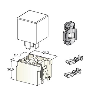 [3050135] KIT mini relay socket + crimp contacts + mounting plate 