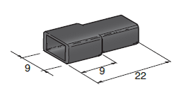 [4410070] Connector housing FEMALE 6.3 cover black 