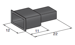 [4410080] Connector housing MALE 6.3 cover black 