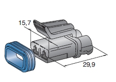 [4423530] SEAL 2.8 & 6.3 SEAL 2.8 FEMALE holder black 2-pol.